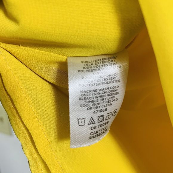 LOFT Yellow Quarter Button Ruffle Sleeve Cuff Blouse Size XS Women’s - Picture 9 of 9